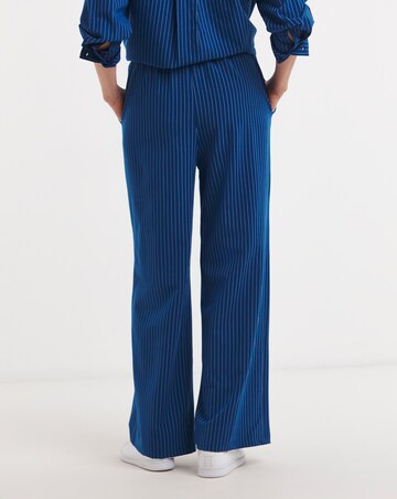 Stripe Drawstring Wide Leg Trouser