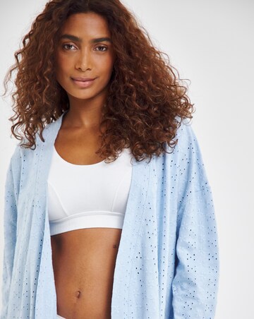 Cotton Jersey Broderie Dressing Gown