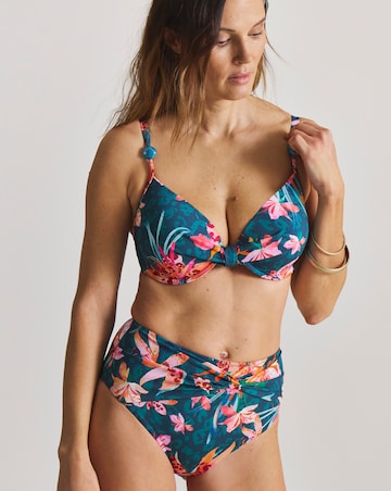 Magisculpt Floral Print Cross Front Firm Control Bikini Bottoms