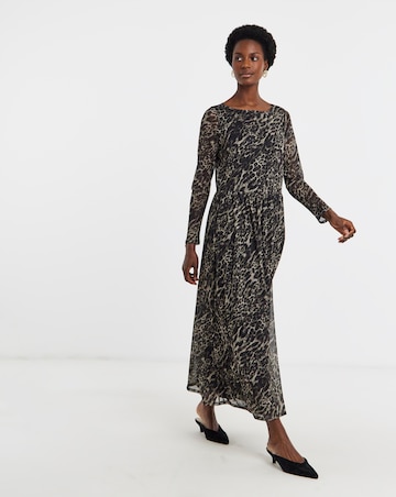 Mesh Long Sleeve Dress