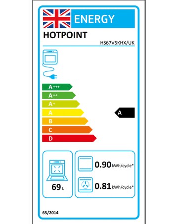 Hotpoint HS67V5KHX/UK Single Electric Cooker