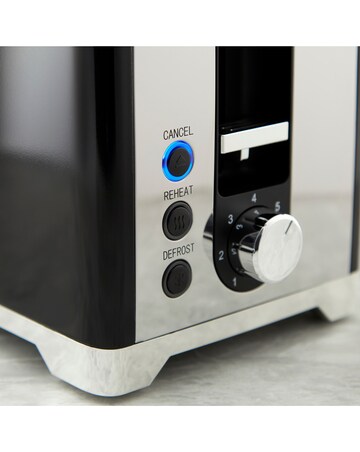 Swan Solace Kitchen Set, 1.7L Kettle, and 930W 2 Slice Toaster - Black