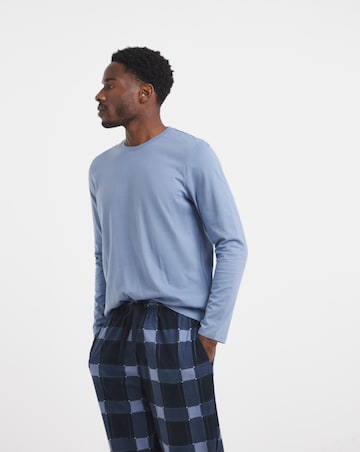 Jersey Top Check Bottom Pyjamas