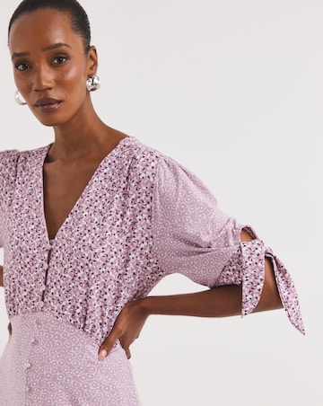Joe Browns Jersey Tie Detail Floral Print Dress