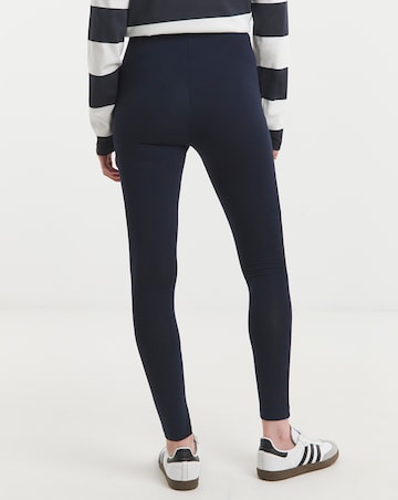Navy Jersey High Waisted Leggings