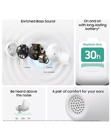 Samsung Galaxy Fit3 and Buds FE Wireless Earbuds - Black/Graphite