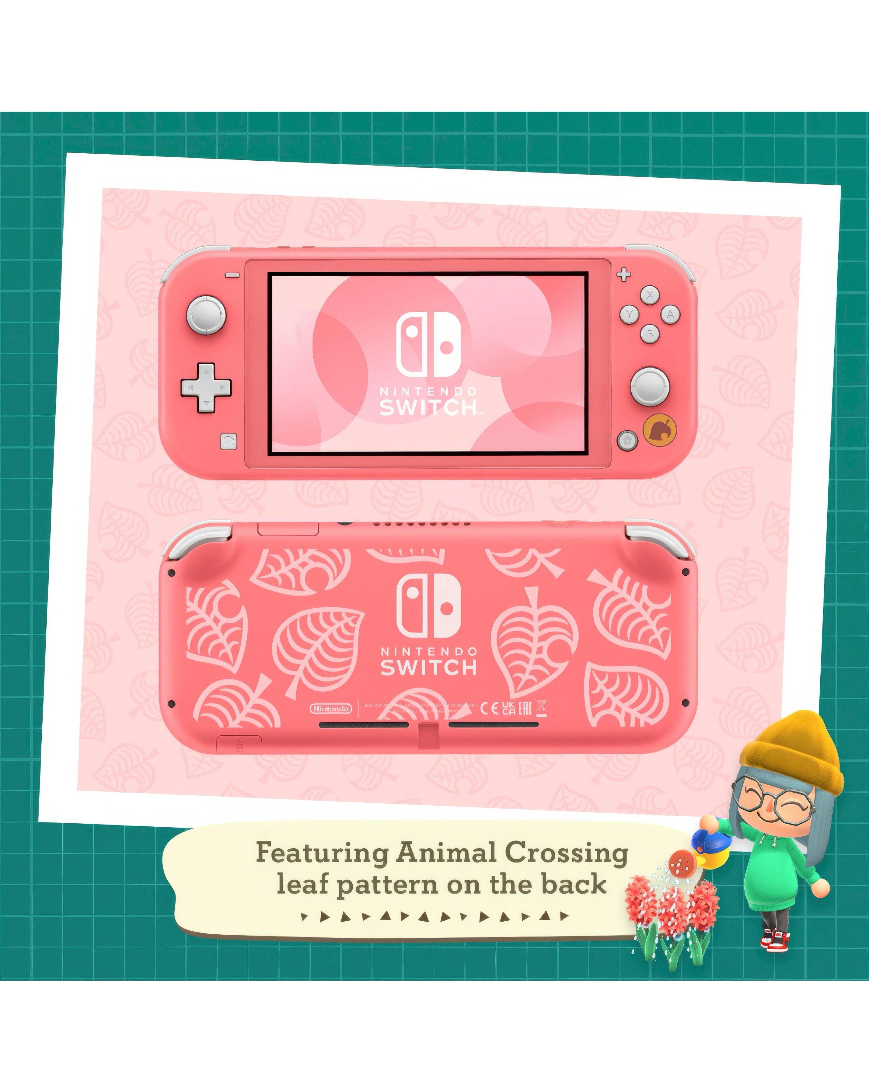 Nintendo Switch Lite Coral Isabelle Aloha Edition & 12 Months