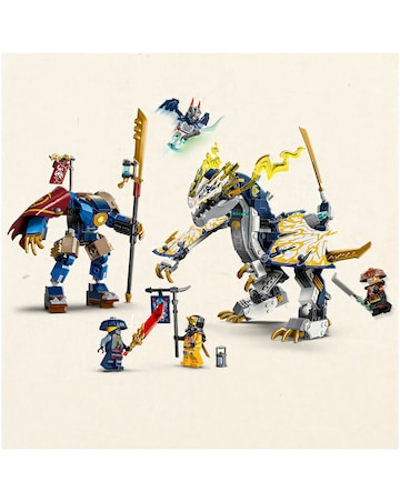 LEGO NINJAGO Rogue's Mech Dragon Rider Ninja Toy and Dragon Battle Playset 71843