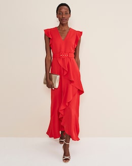Phase Eight Pheobe Frill Belted Dress