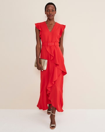Phase Eight Pheobe Frill Belted Dress