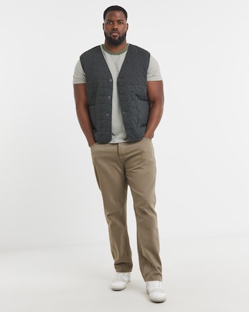 Charcoal Square Cotton Quilt Gilet