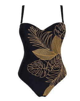 MAGISCULPT Embroidered Bandeau Underwired Swimsuit