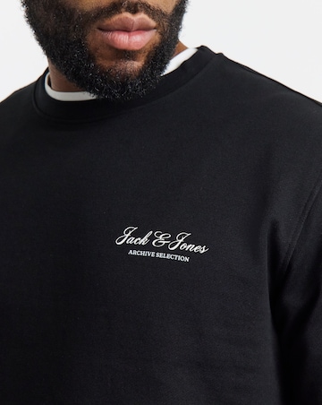 Jack & Jones Archive Logo Sweatshirt - Black