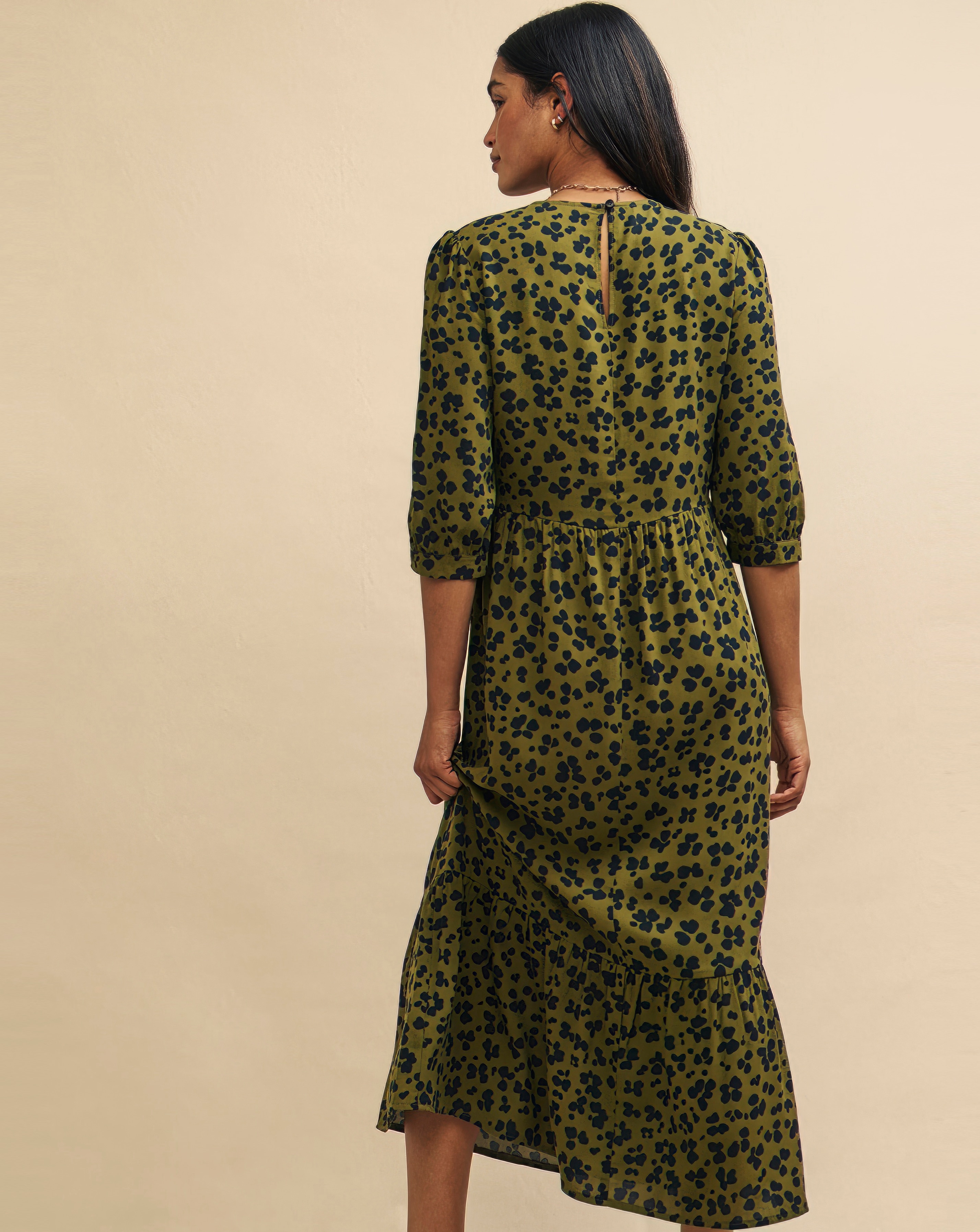 Nobody's Child Green Animal Print Rachel Midi Dress JD Williams