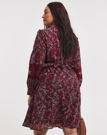 Joe Browns Short Flirty Chiffon Lace Insert Dress