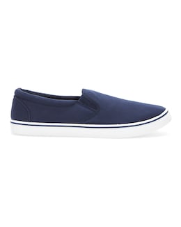 Jack Slip On Canvas Pump Wide Fit