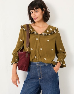 FatFace Etta Embroidered Blouse