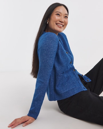 Cobalt Crew Neck Cardigan
