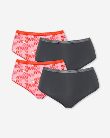 Pretty Secrets (4 Pack) Micro Midi Brief Knickers