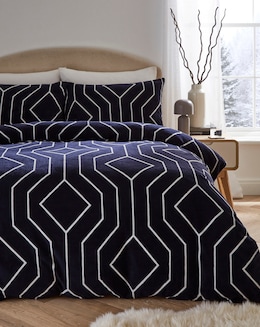 Fleece Geo Duvet Cover Set