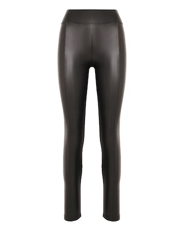 Ann Summers Seamed PU Leggings Black