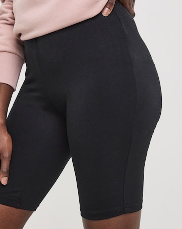 2 Pack Black Cotton Cycling Shorts