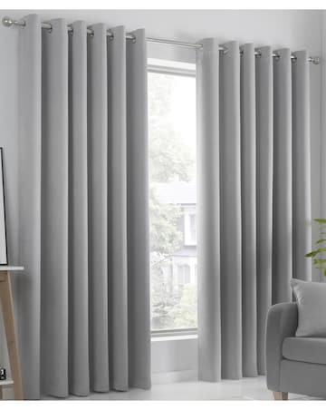 Fusion Strata Light Filtering Eyelet Curtains