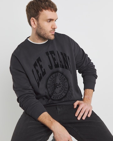 Lee Crew Neck Graphic Sweatshirt - Black