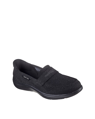 Skechers Black On-The-Go Flex Radiant Bonnie Slip In Loafers - Standard Fit (D)