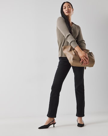 Washed Black Magisculpt Straight Leg Jeans