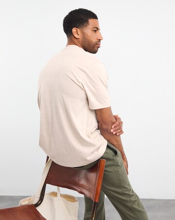 Textured Marl Relaxed Fit Pocket T-Shirt Long