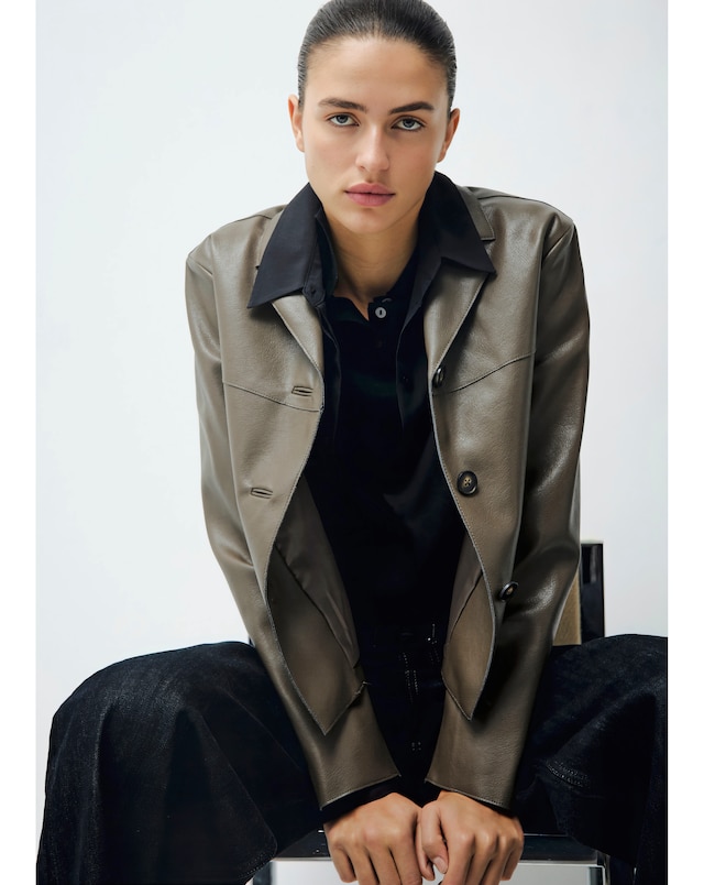 Mango Faux Leather Jacket