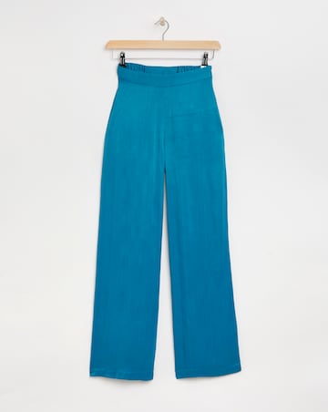 Joanna Hope Blue Satin Wide Leg Trousers