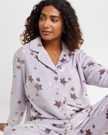 Pretty Secrets Fleece Button Through Pyjama Set