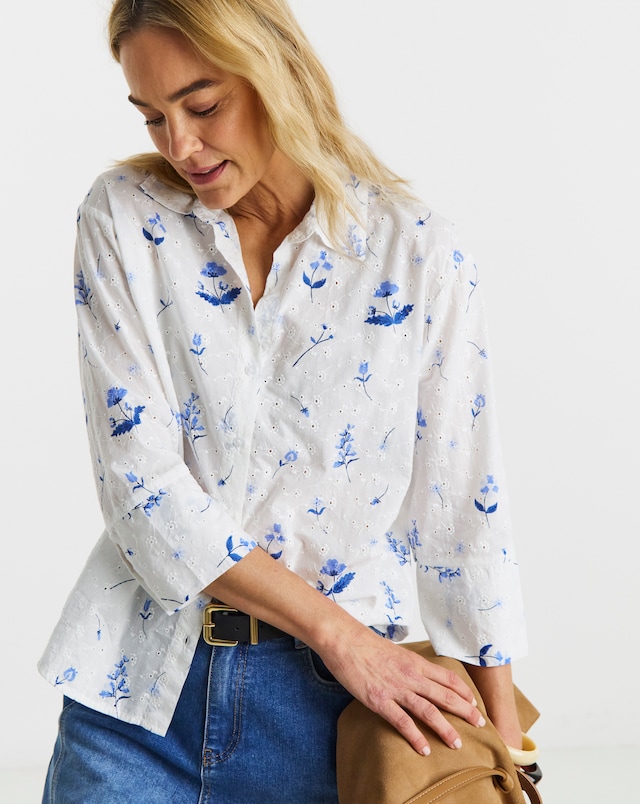 JDY Tallie Printed Anglaise Shirt