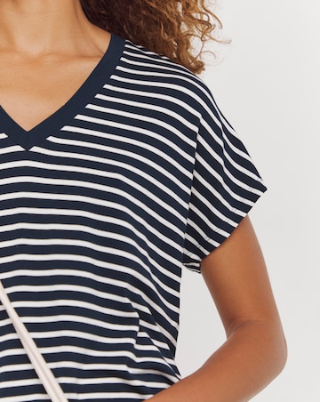 Stripe V-Neck T-Shirt