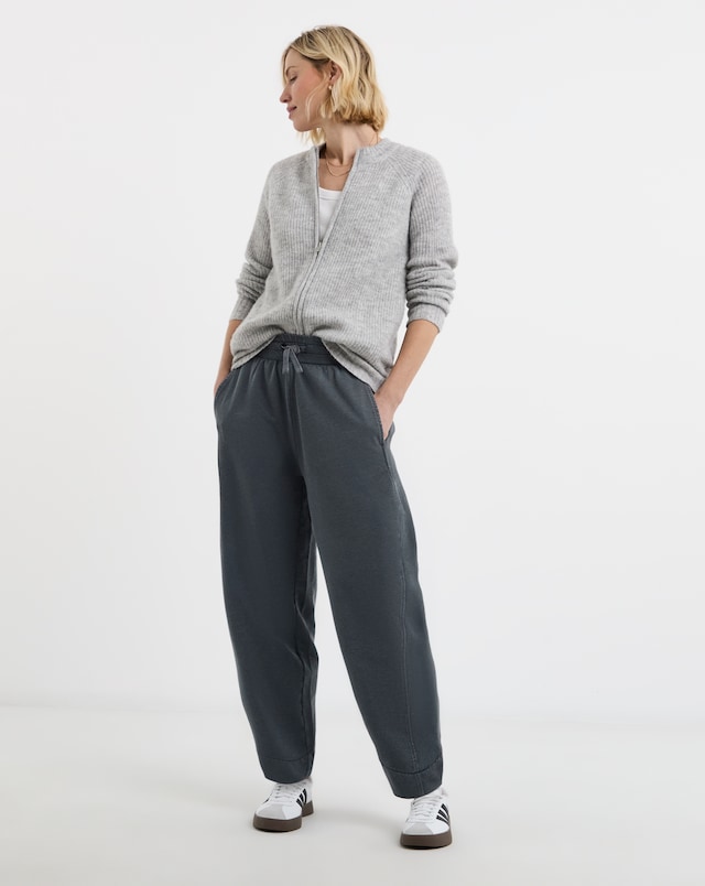 Acid Wash Barrel Leg Jogger