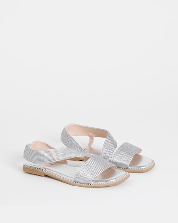 Janna Elasticated Flat Sandals - Extra Wide Fit (EEE)