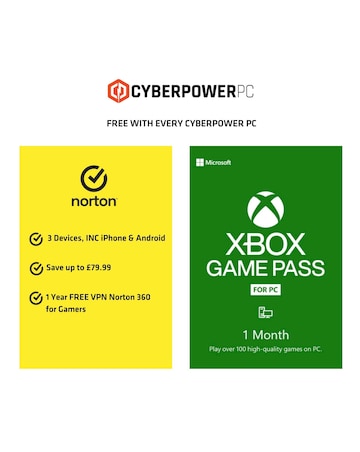 CyberPowerPC Blaze Intel Core i5-12400F, 16GB RAM, 1TB NVMe SSD Gaming Bundle