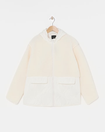 Cream Borg Lined Fleece Jacket