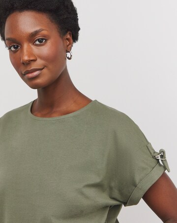 Pure Cotton Khaki Crew T-Shirt