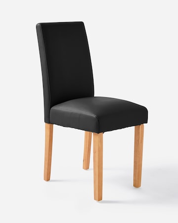 Dakota Large Dining Table with 6 Ava Faux Leather Chairs