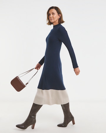 Tommy Hilfiger Wool Cash Colourblock Sweater Dress
