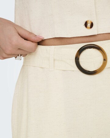 JdY Milan High Waisted Belted Linen Skirt