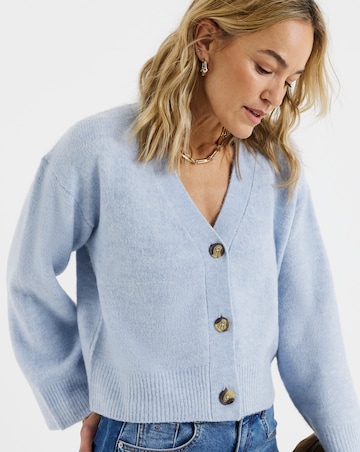 Wide Sleeve V Neck Cardigan