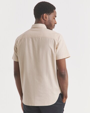 Short Sleeve Linen Blend Shirt