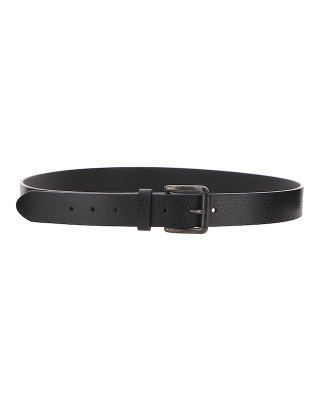 Leather Buckle Belt - Black