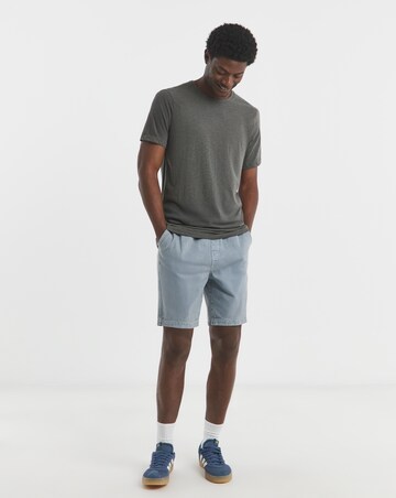 Pure Cotton Crew Neck T-Shirt Long Length- Charcoal