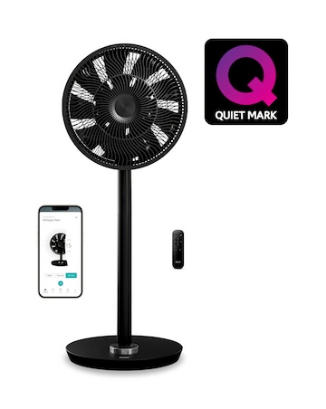 Duux Whisper Smart Matt Black Finish Portable Fan