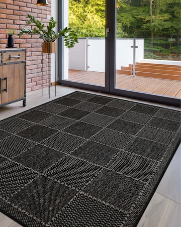 Checked Gel Flatweave Rug
